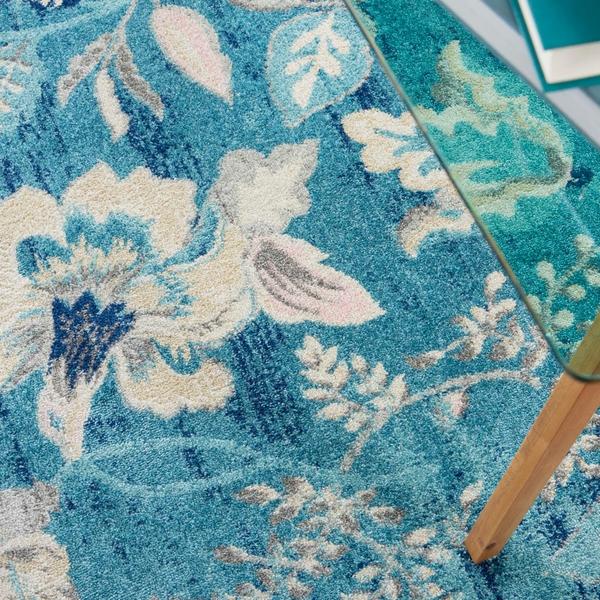Nourison TRANQUIL TRA02 TURQUOISE AREA RUG
