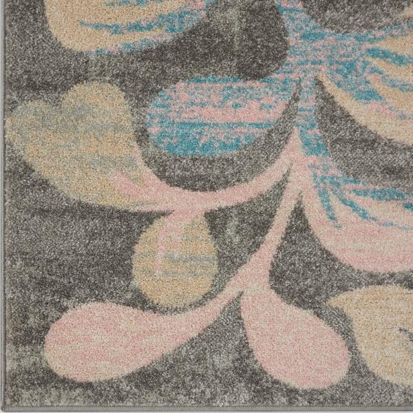 nourison TRANQUIL TRA03 GREY/BEIGE AREA RUG