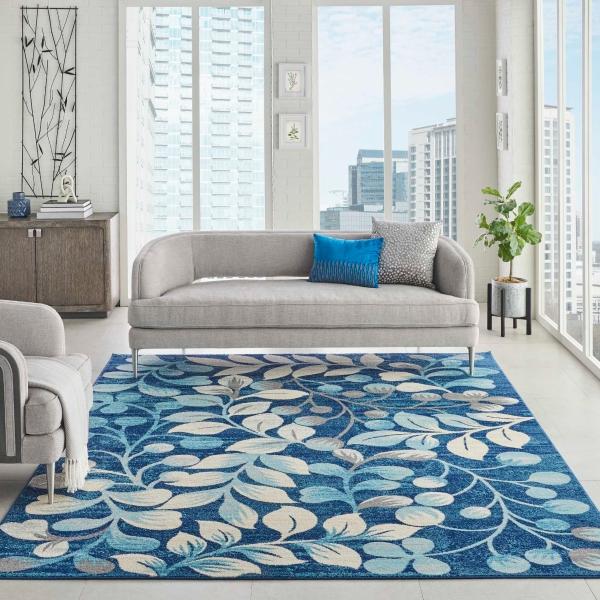 Nourison TRANQUIL TRA03 NAVY AREA RUG