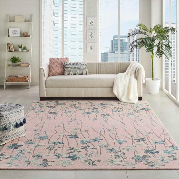 Nourison TRANQUIL TRA04 PINK AREA RUG