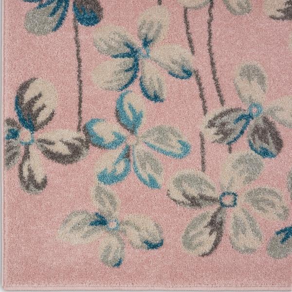 nourison TRANQUIL TRA04 PINK AREA RUG