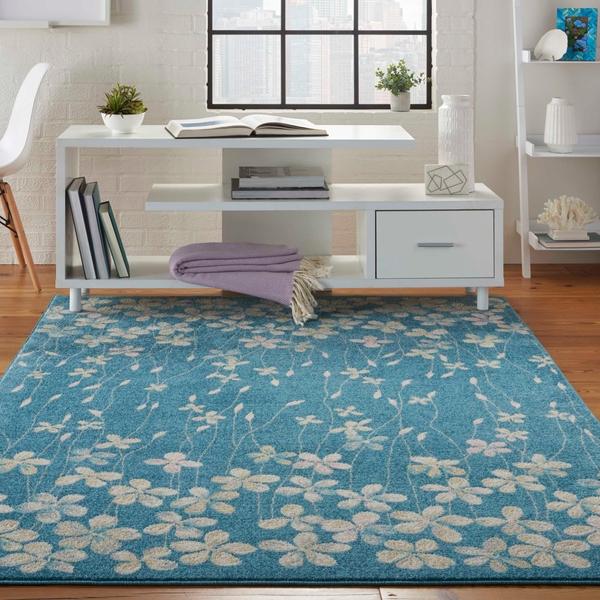 Nourison TRANQUIL TRA04 TURQUOISE AREA RUG