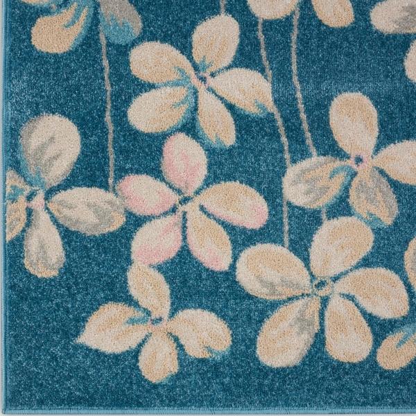 nourison TRANQUIL TRA04 TURQUOISE AREA RUG