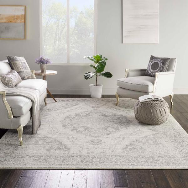 Nourison TRANQUIL TRA05 IVORY/GREY AREA RUG