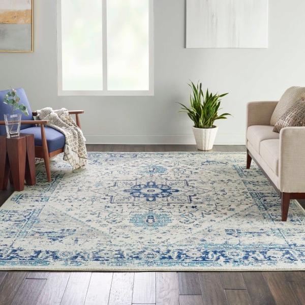 Nourison TRANQUIL TRA06 IVORY/LIGHT BLUE AREA RUG