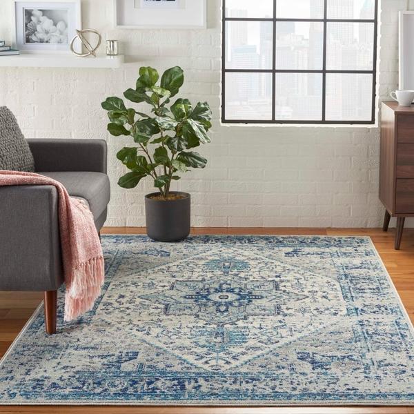 Nourison TRANQUIL TRA06 IVORY/LIGHT BLUE AREA RUG