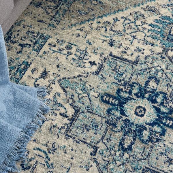 Nourison TRANQUIL TRA06 IVORY/LIGHT BLUE AREA RUG