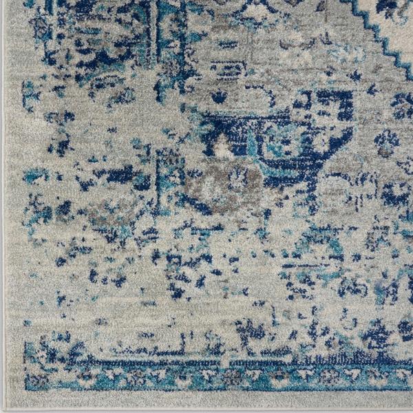 nourison TRANQUIL TRA06 IVORY/LIGHT BLUE AREA RUG