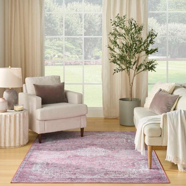 Nourison Nourison Washables Pink Indoor Only Persian Rug NWB15