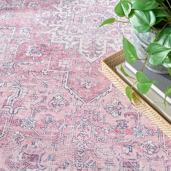 Nourison Nourison Washables Pink Indoor Only Persian Rug NWB15
