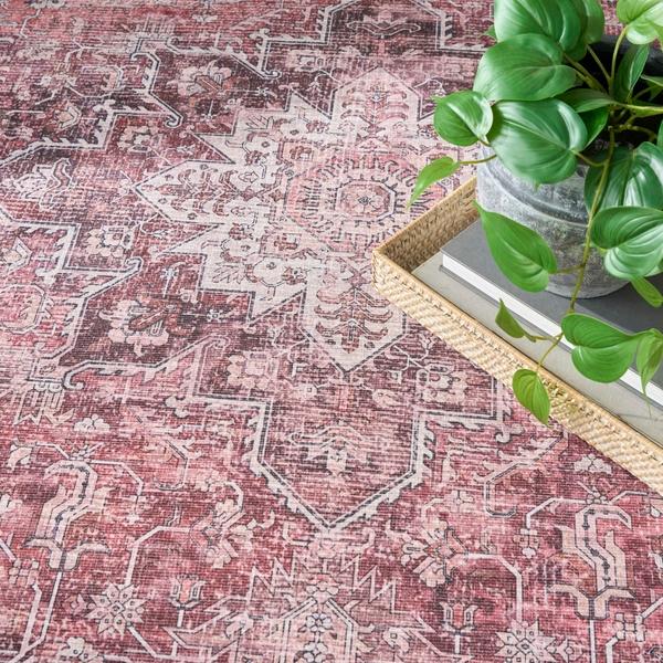 Nourison Nourison Washables Red Indoor Only Persian Rug NWB15
