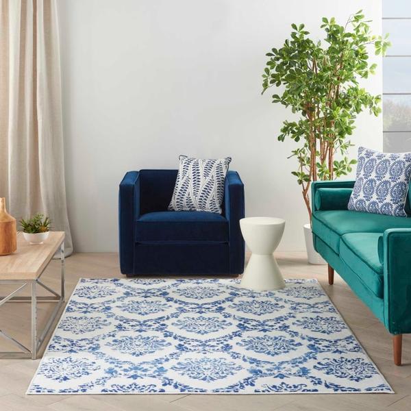 Nourison WHIMSICLE WHS01 IVORY NAVY AREA RUG