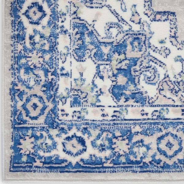 nourison WHIMSICLE WHS03 GREY BLUE AREA RUG