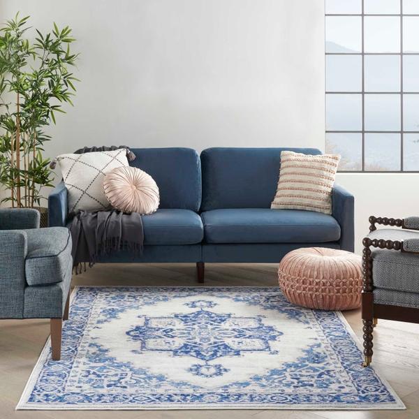Nourison WHIMSICLE WHS03 IVORY BLUE AREA RUG
