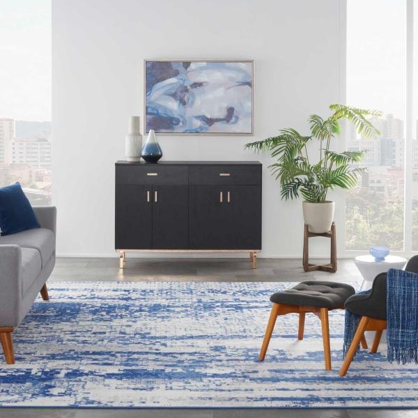 Nourison WHIMSICLE WHS06 IVORY NAVY AREA RUG