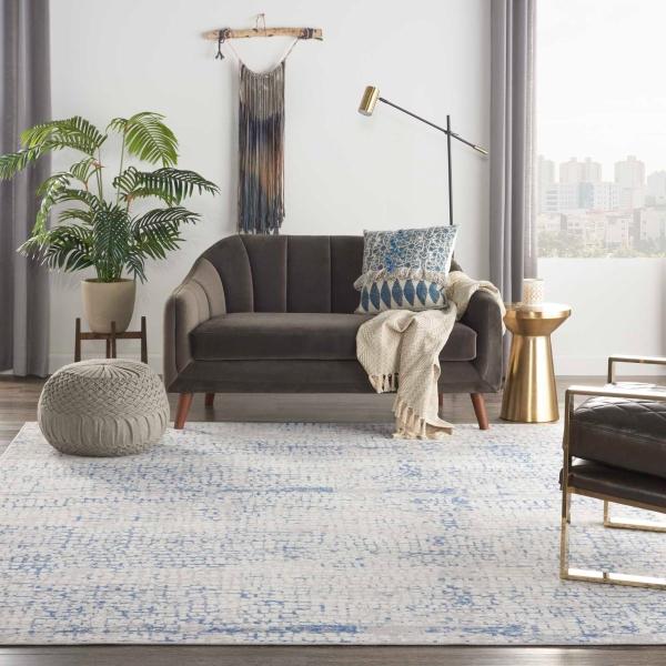 Nourison WHIMSICLE WHS07 GREY BLUE AREA RUG