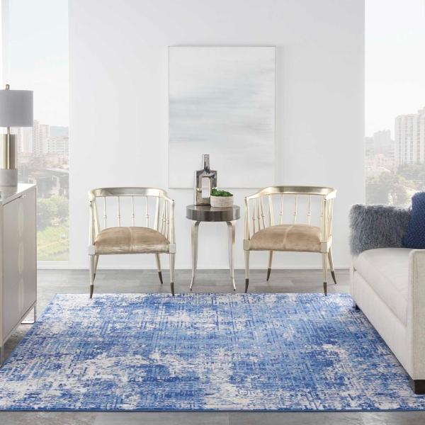 Nourison WHIMSICLE WHS08 BLUE IVORY AREA RUG