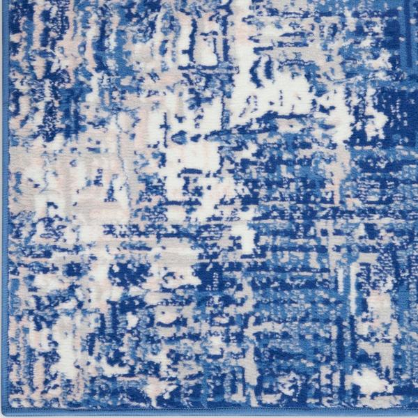 nourison WHIMSICLE WHS08 BLUE IVORY AREA RUG