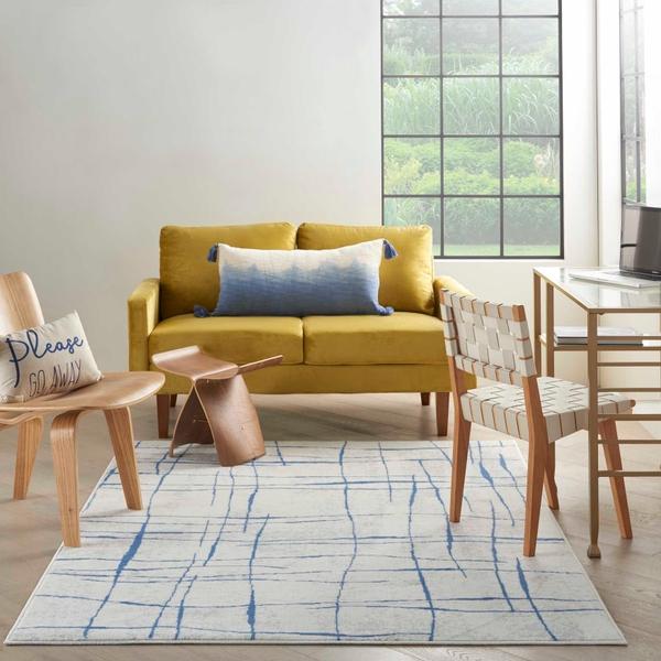 Nourison WHIMSICLE WHS09 IVORY BLUE AREA RUG