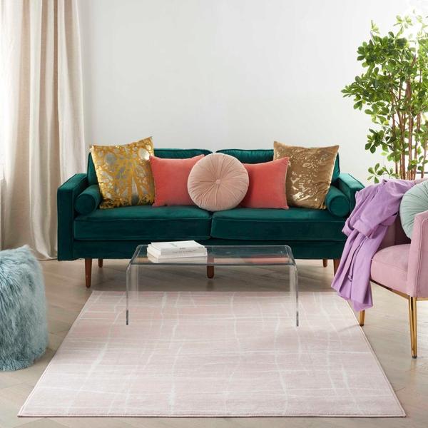 Nourison WHIMSICLE WHS09 PINK IVORY AREA RUG