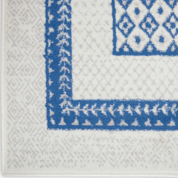 nourison WHIMSICLE WHS13 IVORY BLUE AREA RUG