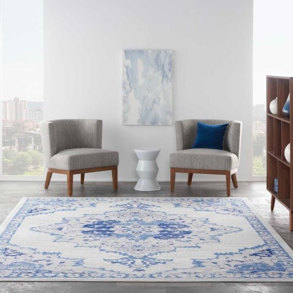 Nourison WHIMSICLE WHS14 IVORY BLUE AREA RUG
