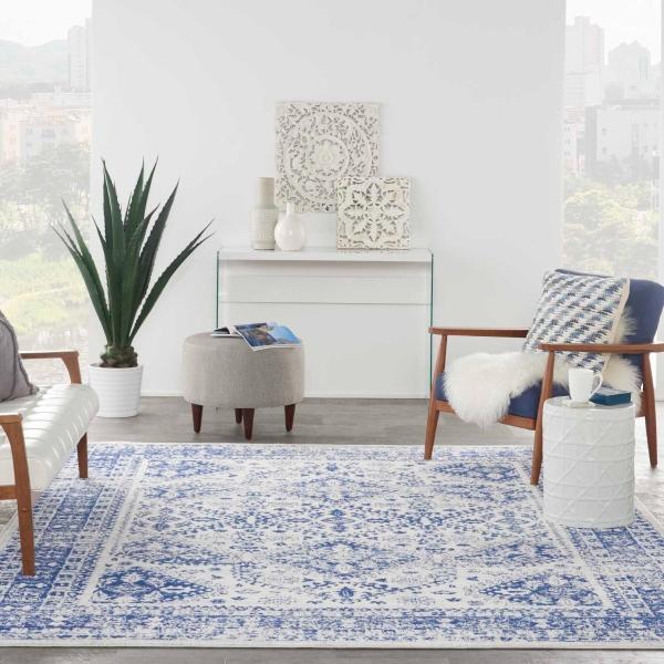 Nourison WHIMSICLE WHS15 IVORY NAVY AREA RUG