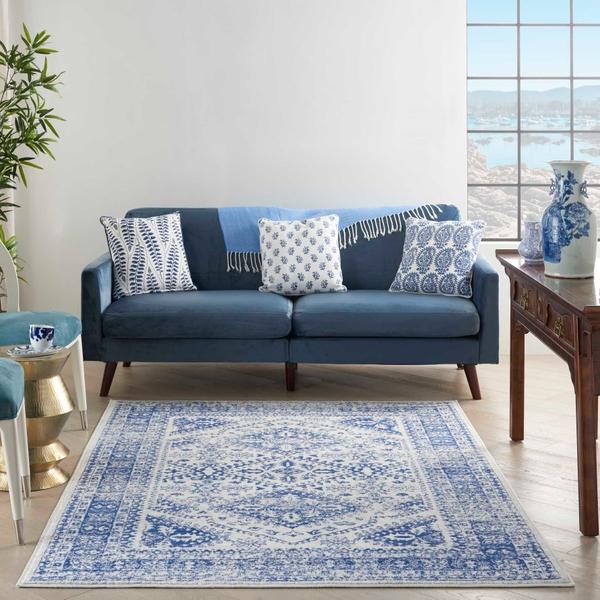 Nourison WHIMSICLE WHS15 IVORY NAVY AREA RUG