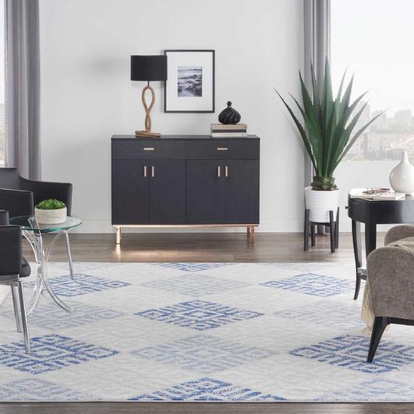 Nourison WHIMSICLE WHS18 GREY BLUE AREA RUG