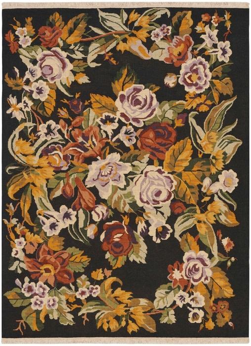 Nourison Nourmak Encore Black Indoor Only Floral Rug NOE02