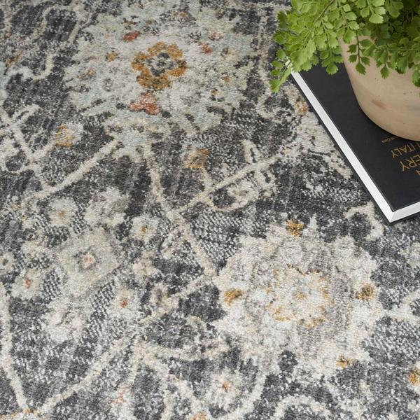 Nourison Oushak Home Charcoal Indoor Only Persian Rug OUS01 Home