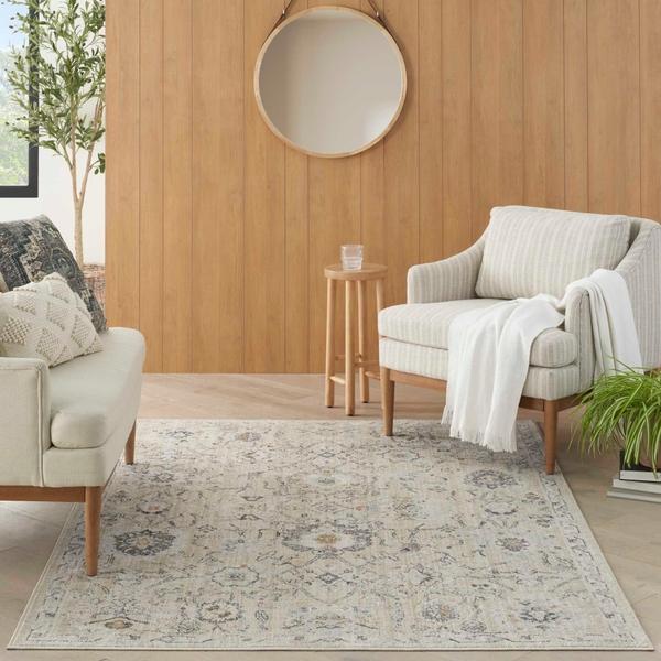 Nourison Oushak Home Cream Indoor Only Persian Rug OUS01 Home