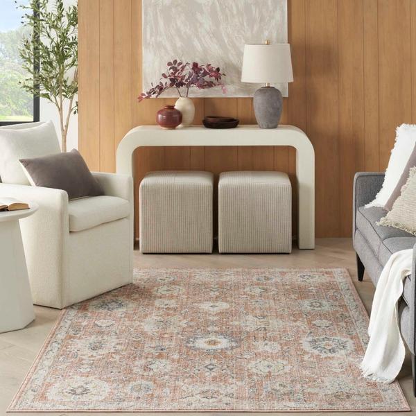 Nourison Oushak Home Rust Indoor Only Persian Rug OUS01 Home