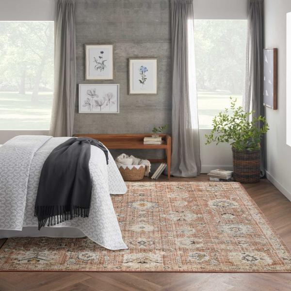 Nourison Oushak Home Rust Indoor Only Persian Rug OUS01 Home