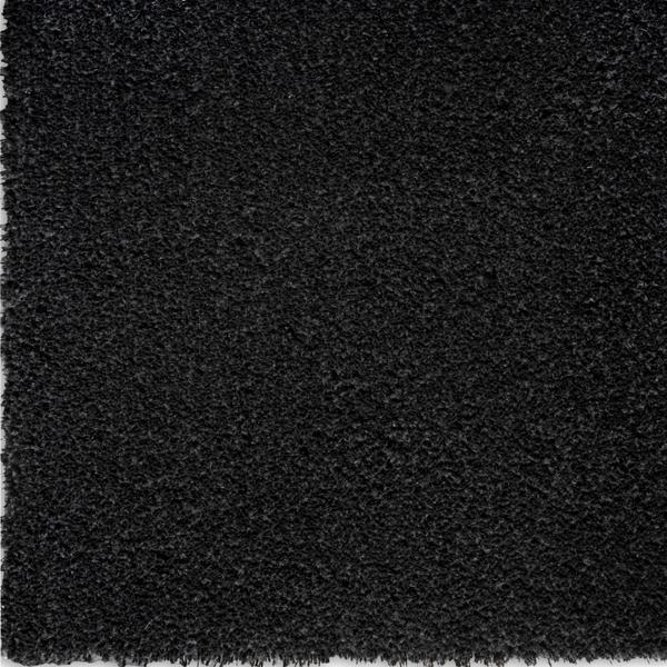 nourison Pacific Shag Black Indoor only Solid Rug PCS01