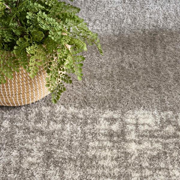 Nourison Pacific Shag Grey Indoor Only Solid Rug PCS02