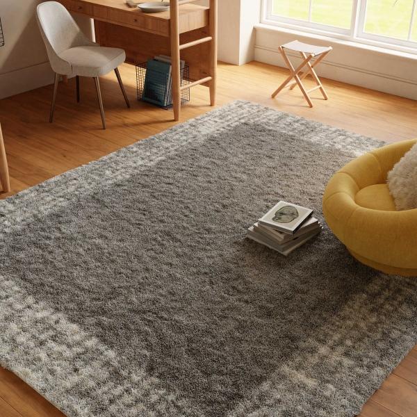 Nourison Pacific Shag Grey Indoor Only Solid Rug PCS02