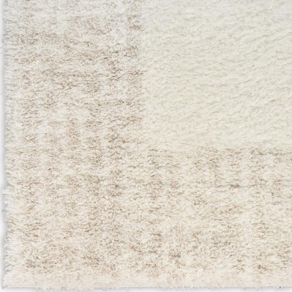 nourison Pacific Shag Ivory Beige Indoor only Solid Rug PCS02