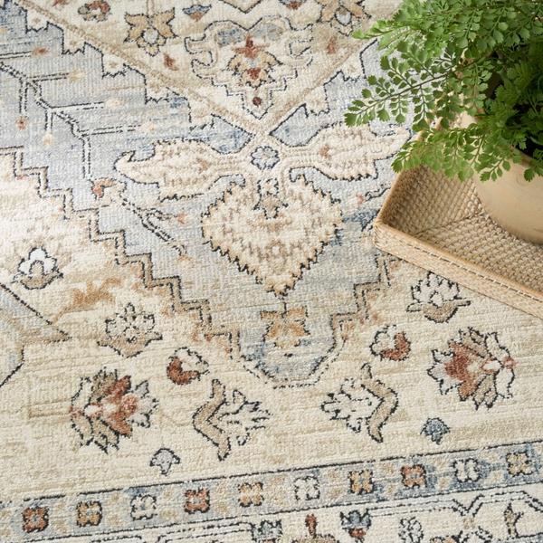 Nourison Pardis Blue Taupe Indoor Only Persian Rug PRD02
