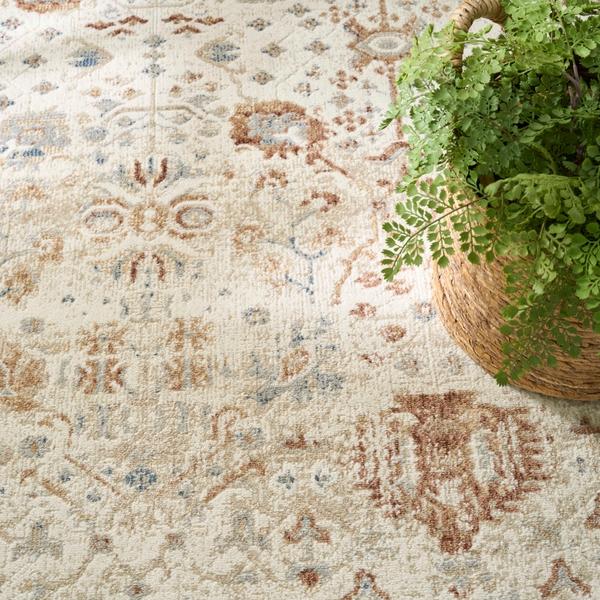 Nourison Pardis Ivory Rust Indoor Only Persian Rug PRD01