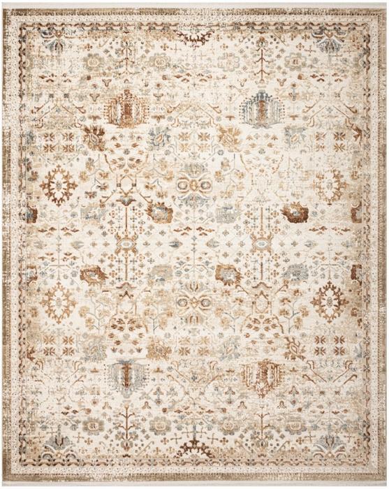 Nourison Pardis Ivory Rust Indoor Only Persian Rug PRD01