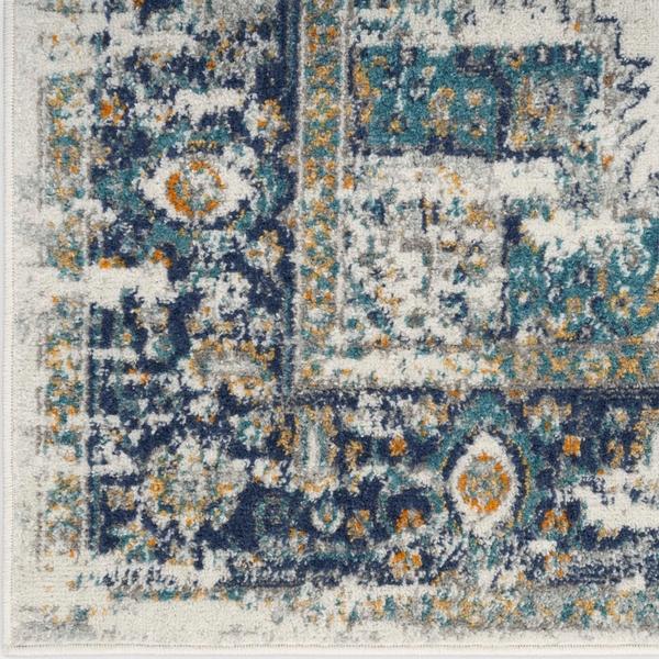 nourison Passion Vintage Faded Persian Blue Rug PSN03 Home
