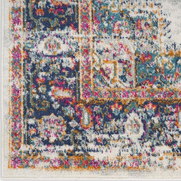 nourison Passion Vintage Faded Persian Ivory/Blue Rug PSN03 Home