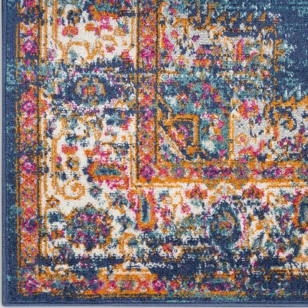 nourison Passion Vintage Faded Persian Navy Rug PSN03 Home