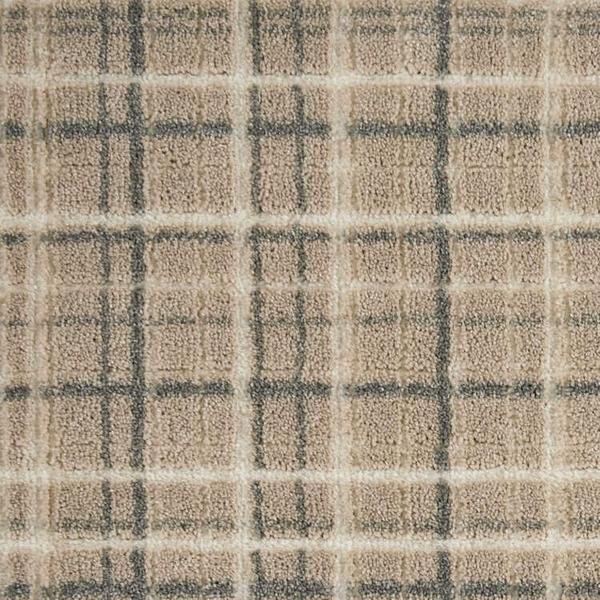 nourison PERSPECTIVES PLAID PLDPR BEIGE IVORY BROADLOOM CARPET