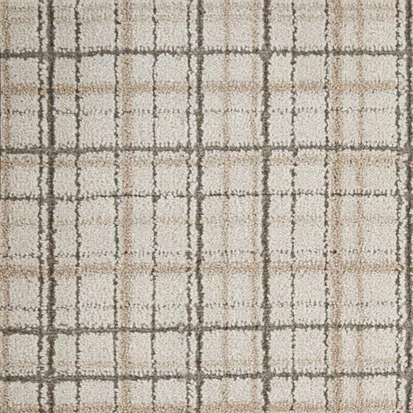 nourison PERSPECTIVES PLAID PLDPR IVORY BEIGE BROADLOOM CARPET