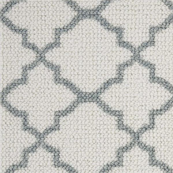 nourison POINT PLEASANT LATTICE LATTI IVORY/DENIM BROADLOOM CARPET