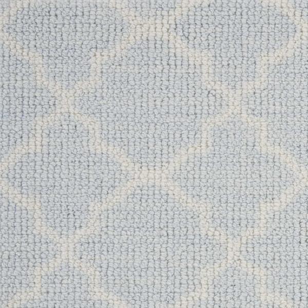 nourison POINT PLEASANT LATTICE LATTI SOFT BLUE BROADLOOM CARPET