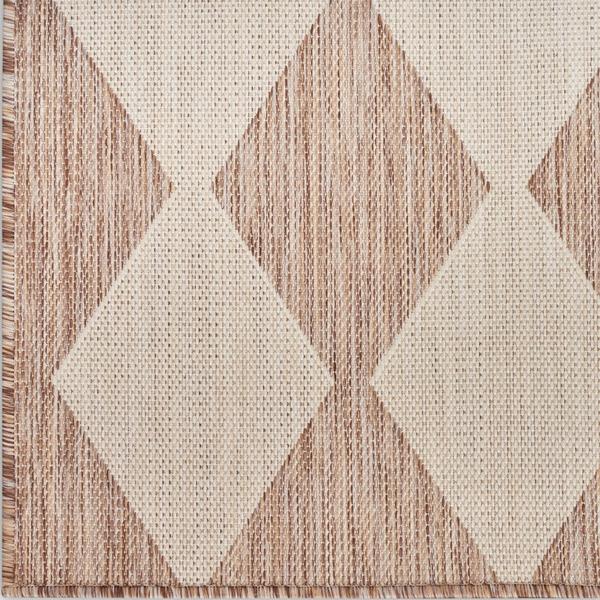 nourison Positano Beige Indoor/Outdoor Geometric Rug POS04 Home