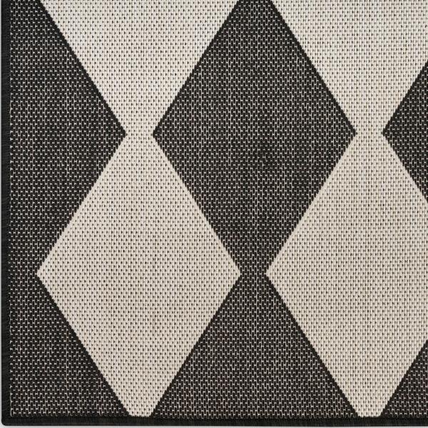 nourison Positano Black Indoor/Outdoor Geometric Rug POS04 Home